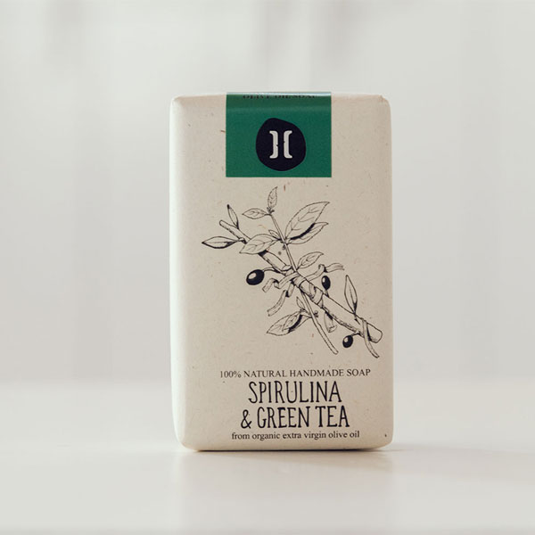 Σαπούνι μπάρα Σπιρουλίνα & Πράσινο τσάι helleo
